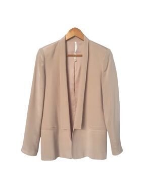 Truth And Pride Silk Blazer Womens S Contemporary Open Front Business Casual